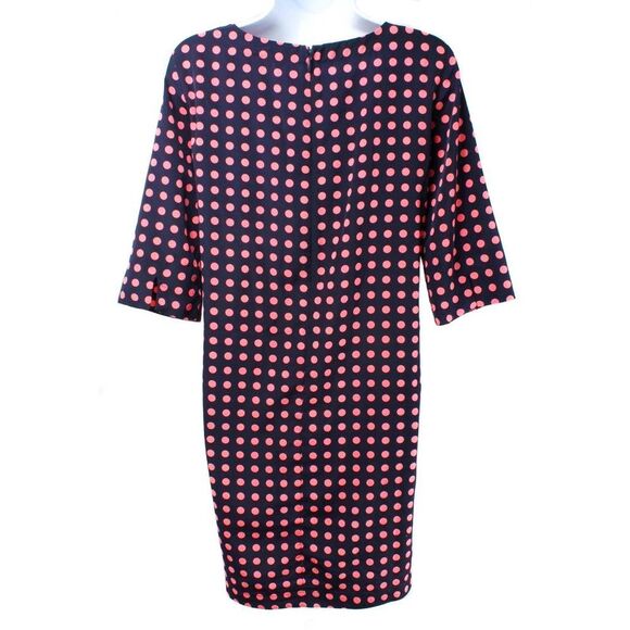 GAP Navy Blue & Pink Polka Dot Elbow Sleeve Shift Dress Women's Size XS - Picture 3 of 4